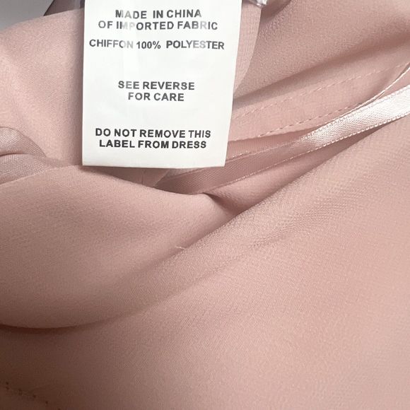 Hayley Paige Occasions Blush Pink Sweetheart Chiffon Dress Jewel Straps NWT Sz 6 - Picture 11 of 13